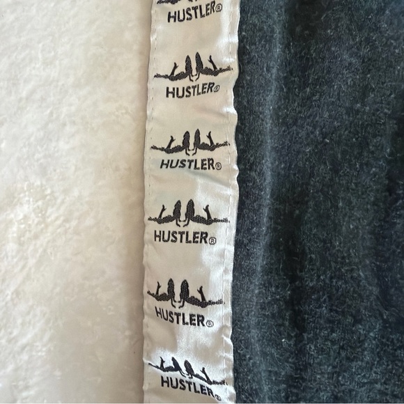 Hustler Hollywood Black Joggers with Logo Stripe Size L - Picture 3 of 7